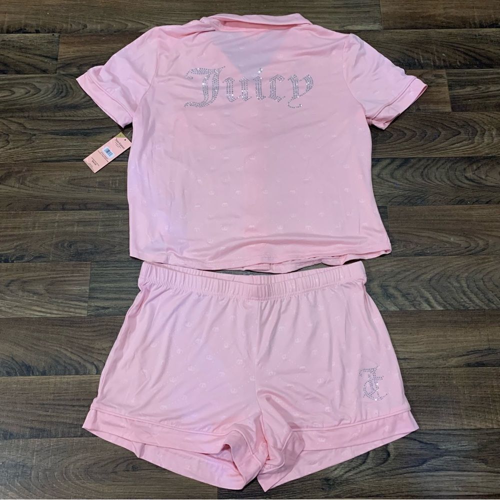 Pink Bling Juicy Couture Pajama Short Set